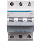 Hager Überstromschutzschalter 3P B 50A MBN350