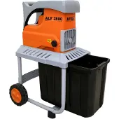 ATIKA ALF 2800 Walzenhäcksler Gartenhäcksler Elektrohäcksler Schredder, 230V, 2800W für Kompost, Astwerk