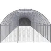 vidaXL Outdoor-Hühnerstall 3x24x2 m Verzinkter Stahl