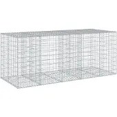 vidaXL Gabione mit Deckel 250x100x100 cm Verzinktes Eisen