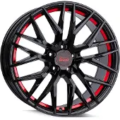 Mam 20 Zoll MAM RS4 5x112 ET30 Alufelgen BLACK PAINTED RED INSIDE