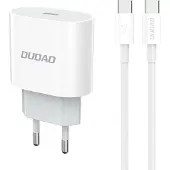 Dudao A14EUC 20W USB-C Schnellladegerät mit Kabel - Weiß