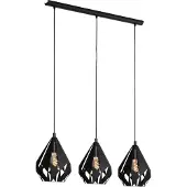 Eglo Schwarze Pendelleuchte Carlton 5 3-flammig