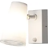 Konstsmide Fano Wandleuchte Spot mit Bewegungsmelder grau/weiss, 1xE27 Sockel, max 1x25W, 240V,Aluminium/Kunststoff, 7873-250