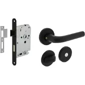 Intersteel Komplettes Türdrücker-Set Eucla Toilette Schwarz