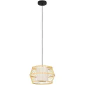 Eglo Monterroso, Flexible Halterung, Natürlich/Natur, Weiß, Schwarz, Weiß, Holz, Textil, Holz, Stoff, Holz, Schwarz