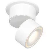 Steinhauer LED-Deckenstrahler Fez, weiß, 1-fl., Metall, schwenkbar dimmbar, weiß / opal, für Wohn- / Esszimmer, Metall, Modern, LED Deckenlampe