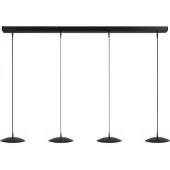 Masterlight 4-Licht Pendellampe Scala 130 cm schwarzer Nickel Ø 20 cm