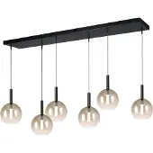 Masterlight 6L Pendellampe Ø17cm Lido Ball mit goldverblasstem Glas