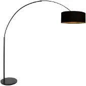 Steinhauer Bogenlampe Sparkled Light, dimmbar, schwarz, für Wohn- / Esszimmer, Metall, Modern, Stehlampe