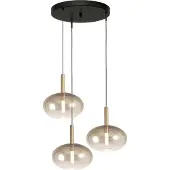 Masterlight 3L vide Pendellampe Lido Onion Gold mit Ø 24 cm goldverblasstem Glas