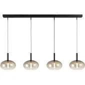 Masterlight 4L Pendellampe Ø24 cm Lido Onion mit goldverblasstem Glas