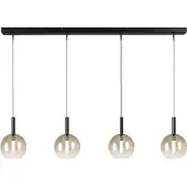 Masterlight 4L Pendellampe Ø17cm Lido Ball mit goldverblasstem Glas