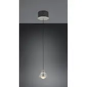 TRIO Lighting Hängelampe Romeo, alu / grau / zink, für Wohn- / Esszimmer, Metall, Modern