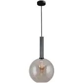 Masterlight Bella 2 Pendelleuchte 1-flammig-Glas Gold Fumé groß-Getupftes Öl