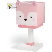 DALBER Tischlampe Little Fox, violett / pink / rose, für Kinderzimmer, Kunststoff, Tischlampe