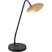 Masterlight Flex-Tischlampe Scala Schwarz mit Gold