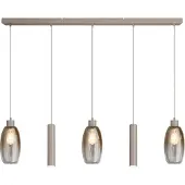 Masterlight Glas-Pendellampe Olive 3x Ø 12,5 cm – 2x Run Pendant – Sand