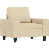 vidaXL Sessel Creme 60 cm Stoff