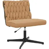 Syfax Bürodrehstuhl Beige Gelockter wollähnlicher Stoff