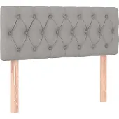 Syfax Kopfteil Hellgrau 90x7x78/88 cm Stoff