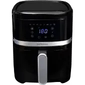 Gastronoma 18290005 - Heißluftfritteuse mit einem Fassungsvermögen von 4,2 Litern, digitalem Touch-Display und Überhitzungsschutz - Schwarz/Silber