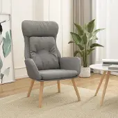 Prolenta Maison Exclusive - Relaxsessel Hellgrau Stoff