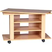 Wohnling TV HiFi Bank OREGON Buche Fernsehtisch drehbar & rollbar 75 x 38 x 51 cm
