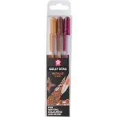 Sakura Gelly Roll Metallic Nature, Verschlossener Gelschreiber, Bordeaux, Kupfer, Sepia, Mehrfarbig, Kunststoff, Rund, Tinte auf Wasserbasis
