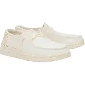 HEY DUDE Wendy Espadrille Slip On, Damen, Sneaker, Weiss, Textil, Sommerschuh - Damenschuhe Slipper / Trotteur, Weiß