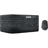 Logitech 920-008229, Volle Größe (100%), Kabellos, RF Wireless + Bluetooth, QWERTY, Schwarz, Maus enthalten