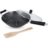 Ken Hom Excellence, Rund, Wok-/Bratpfanne, Schwarz, 1,5 mm, Glas, Phenol