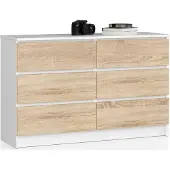 Akord Furniture Factory OP0LK-1BIASON002, Weiß, Eiche, 6 Schublade(n), Matt, 16 mm, 51 cm, 400 mm