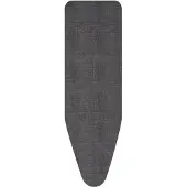 Brabantia Bügelbrettbezug C, Bügelbrettabdeckung, Schaum, Schwarz, Einfarbig, 1240 x 450 mm, 1 Stück(e)