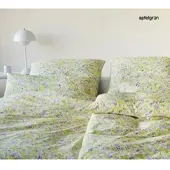 Elegante Mako-Satin Bettwäsche Mimosa - 155x220 cm + 40x80 cmapfelgrün