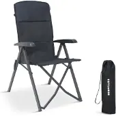 TRVLMORE Campingstuhl - Luxe Soft - Klappbar - Verstellbar - Grau