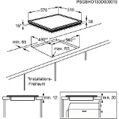 Electrolux EHF6342XOK, Schwarz, Integriert, Keramik, Glaskeramik, 4 Zone(n), 4 Zone(n)