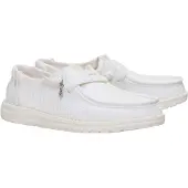 HeyDude Wendy Frayed Canvas Damen Halbschuhe Snow White Größe 37