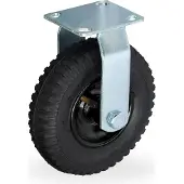 Relaxdays Bockrolle, 2.50-4, Traglast 120 kg, Gummi, Stahlplatte, luftbereift, Schwerlastrad, Gummirolle, schwarz