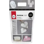 Rayher Hobby Materialen Gips Gießpulver Raysin 100 "weiß" 4 Kg Beutel