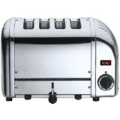 Dualit Classic Toaster, Robuster Premium-Toaster für optimales Toasten und Auftauen, 4 Schlitze