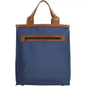 Run Away Boodschappentas lederen hengsel blauw