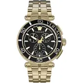 Versace Greca Chrono Herrenuhr gold schwarz
