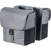 Basil Doppelpacktasche Go Double grey melee, 40x16x38cm, 32ltr