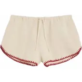 OAS Kurze Hose Rin Shorts Damen Ecru / Red-XL