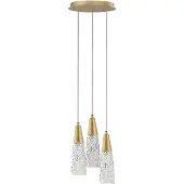 Nova Luce KOVAC Pendelleuchte G9 3-fach Gold 180x25cm dimmbar 9160193