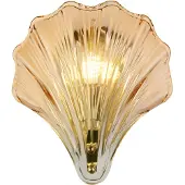 Searchlight Wandleuchte Shell mit Braunglas