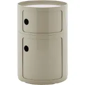 Kartell Componibili Big Container, grau, 2 Elemente, Höhe 61,5 cm - , Componibili Big, Grau, für Wohnzimmer, Kunststoff, Modern