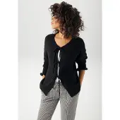 Aniston CASUAL Strickjacke mit trendigen Bindebändern zu schließen