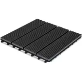 Casaria WPC Fliese Klassik Anthrazit - 30x30cm